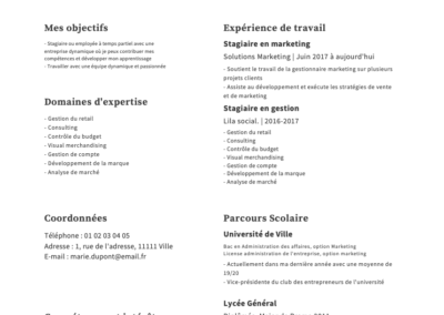 Cv Etudiant A Telecharger 100 Gratuit Format Word Pdf