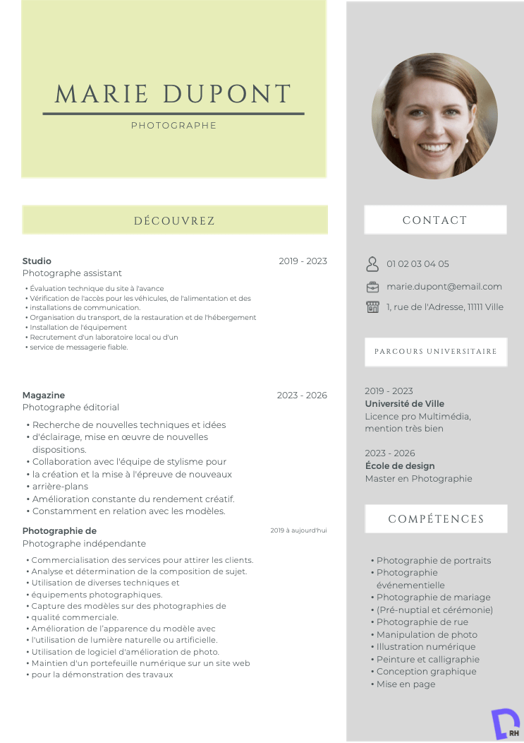 CV Moderne