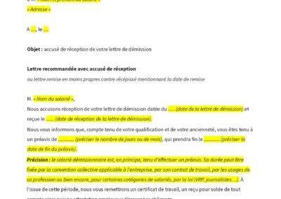 Lettre De Demission D Une Association Format Word Pdf