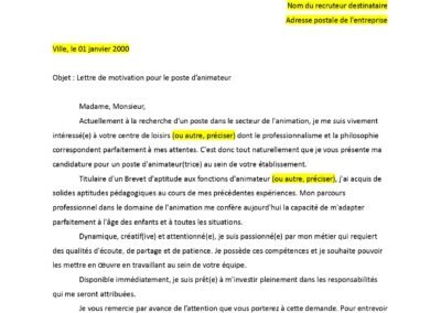 Lettre De Motivation Mcdo A Telecharger Format Word Pdf