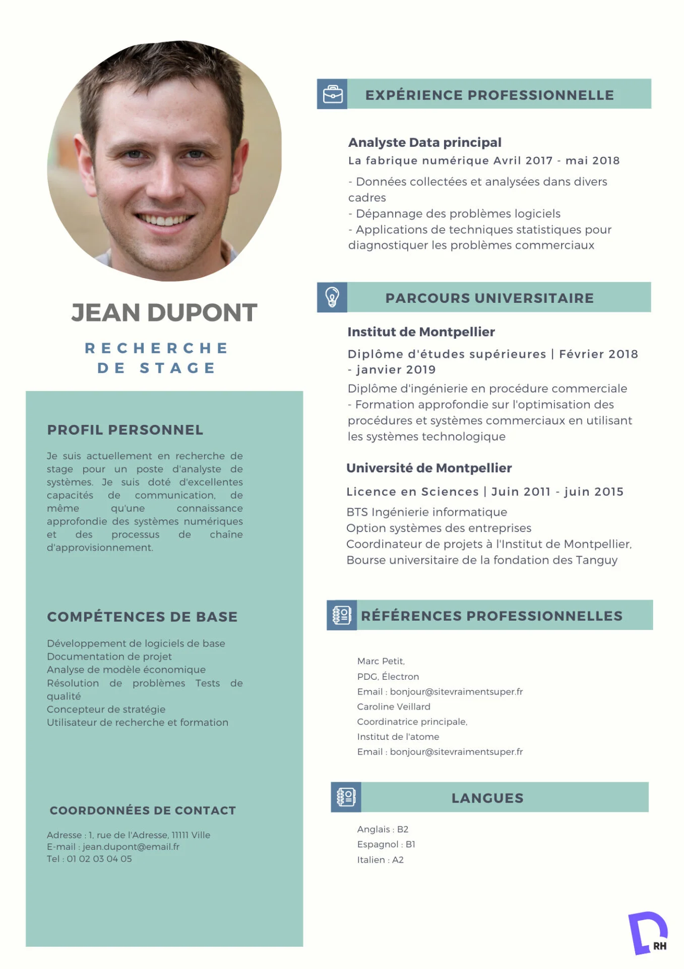 CV Recherche de Stage