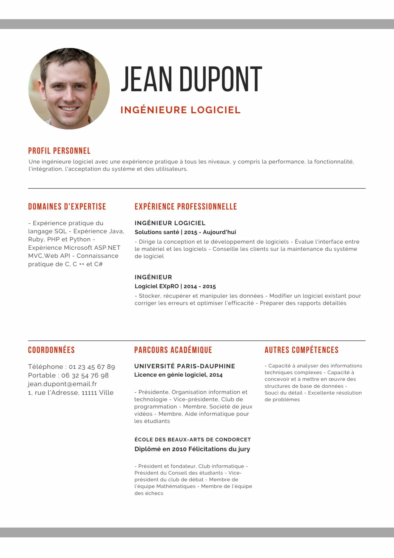 CV à telecharger
