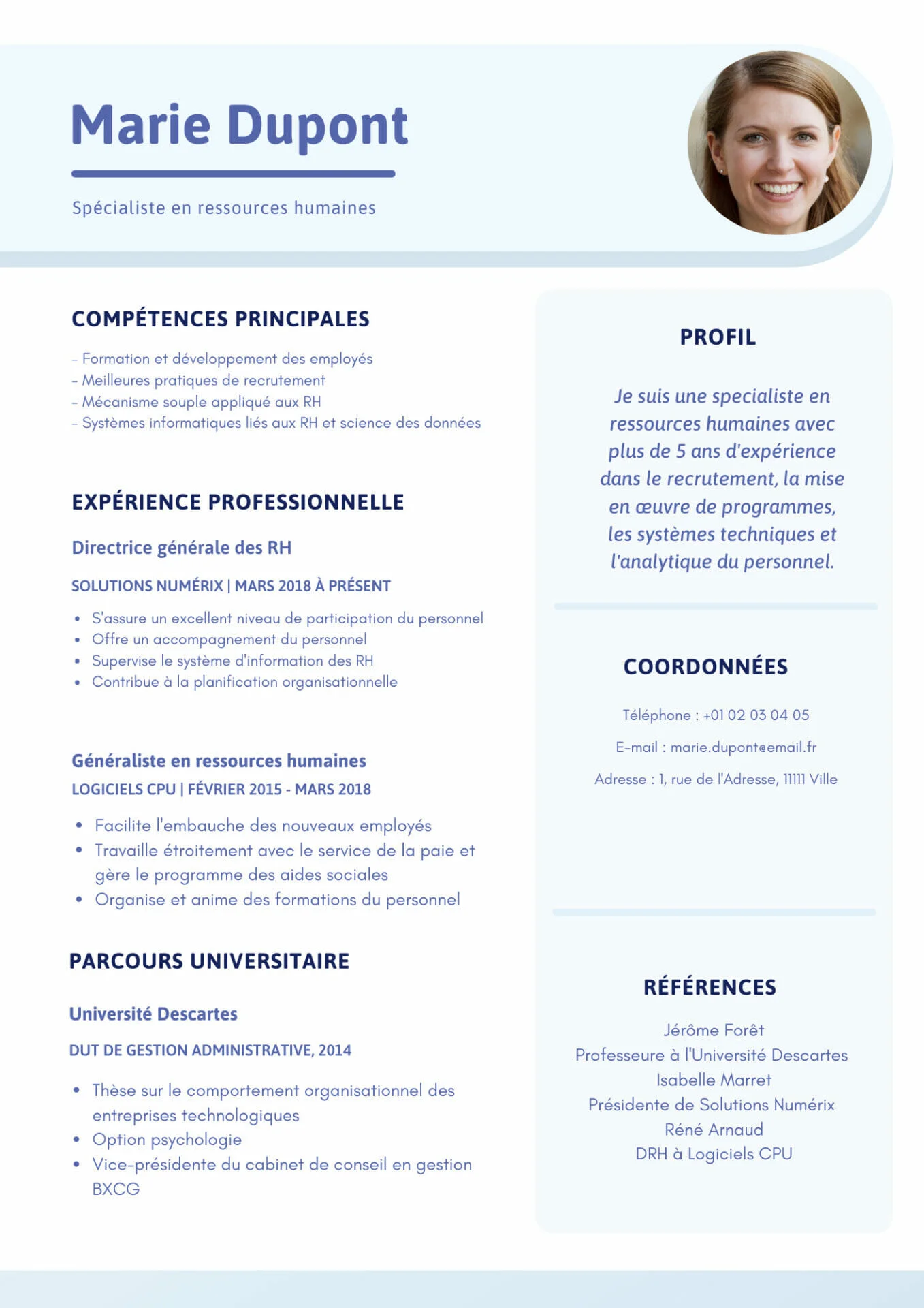 Modèle de CV moderne